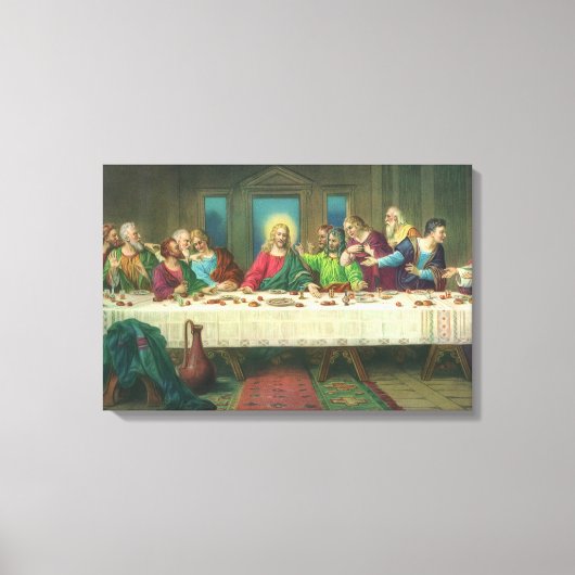 De laatste Supper oorspronkelijk door Leonardo da  Canvas Afdruk (Voorkant)