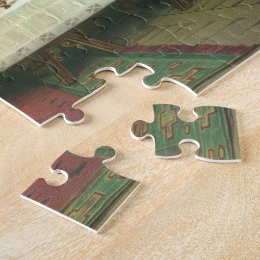 De laatste Supper oorspronkelijk door Leonardo da  Legpuzzel (Zijkant)