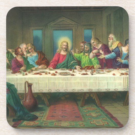 De laatste Supper oorspronkelijk door Leonardo da  Onderzetter (Voorkant)