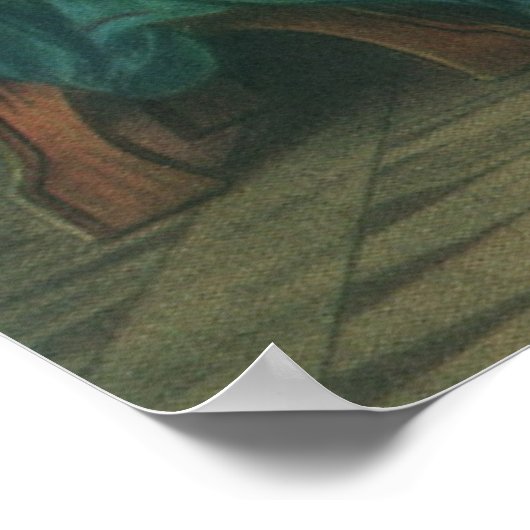 De laatste Supper oorspronkelijk door Leonardo da  Poster (Hoek)