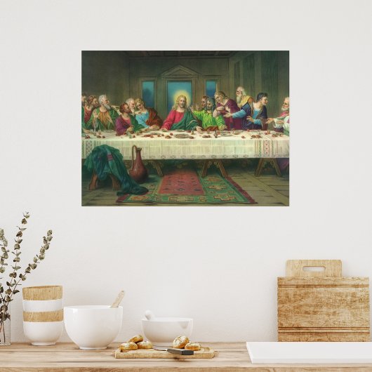 De laatste Supper oorspronkelijk door Leonardo da  Poster (Keuken)