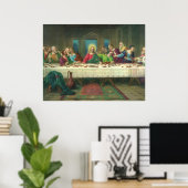 De laatste Supper oorspronkelijk door Leonardo da  Poster (Thuiskantoor)