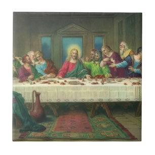 De laatste Supper oorspronkelijk door Leonardo da  Tegeltje