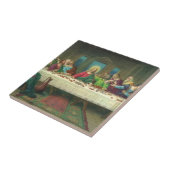 De laatste Supper oorspronkelijk door Leonardo da  Tegeltje (Zijkant)