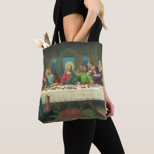 De laatste Supper oorspronkelijk door Leonardo da  Tote Bag (Dichtbij)