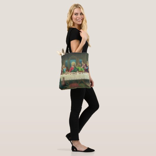 De laatste Supper oorspronkelijk door Leonardo da  Tote Bag (Op model)
