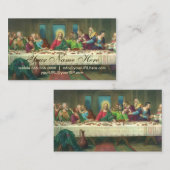 De laatste Supper oorspronkelijk door Leonardo da  Visitekaartje (Voorkant / Achterkant)