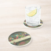 De laatste Supper oorspronkelijk door Leonardo da  Zandsteen Onderzetter (Zijkant)