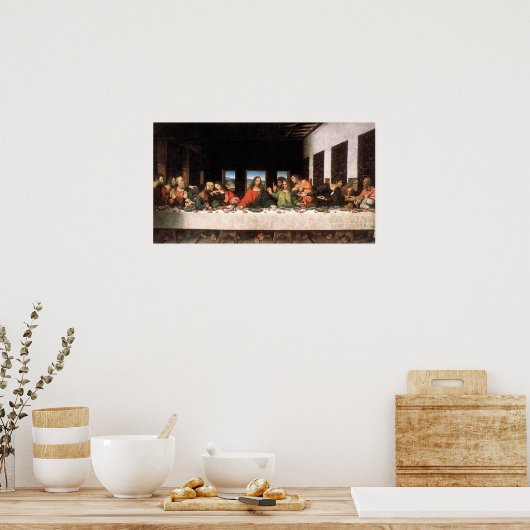 De laatste Supper (teruggezet) Poster (Keuken)