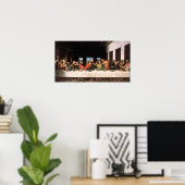 De laatste Supper (teruggezet) Poster (Thuiskantoor)