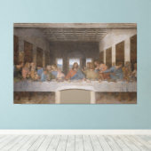 De laatste Supper/Última Cena van Leonardo da Vinc Canvas Afdruk (Insitu (Houten vloer))