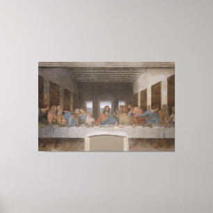 De laatste Supper/Última Cena van Leonardo da Vinc Canvas Afdruk