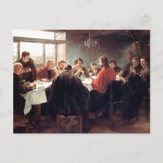 De laatste Supper van Fritz Von Uhde 1886 Briefkaart (Voorkant)