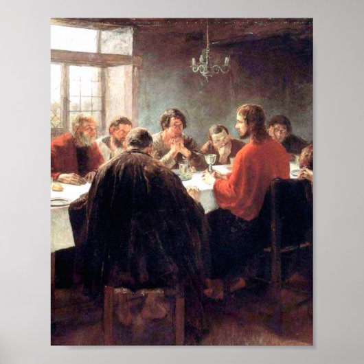 De laatste Supper van Fritz Von Uhde 1886 Poster (Voorkant)