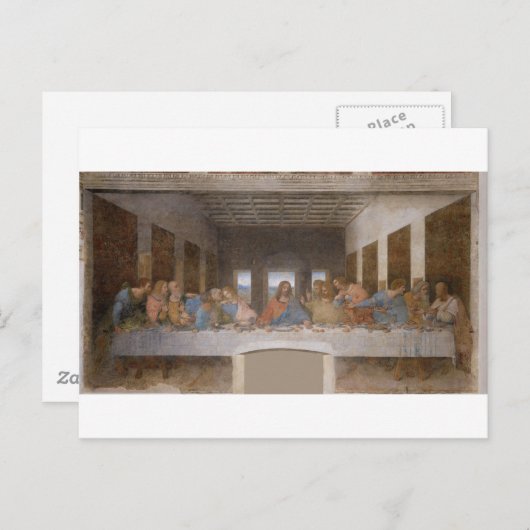 De laatste Supper van Leonardo Da Vinci Briefkaart (Voorkant / Achterkant)