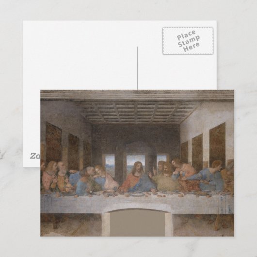 De laatste Supper van Leonardo da Vinci Briefkaart (Voorkant / Achterkant)