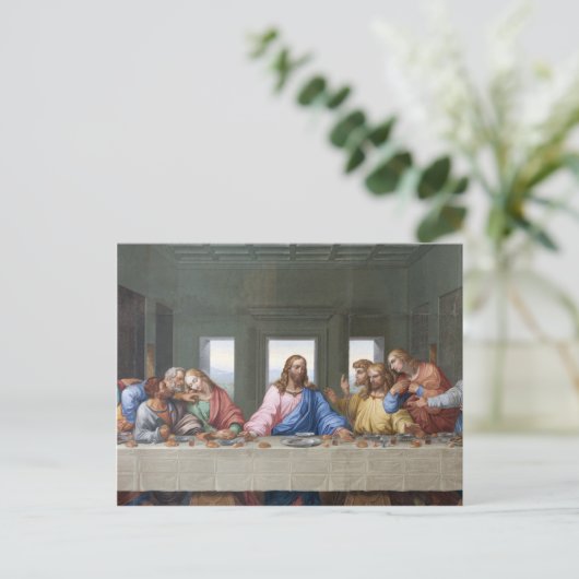 De laatste Supper van Leonardo da Vinci Briefkaart (Staand voorkant)