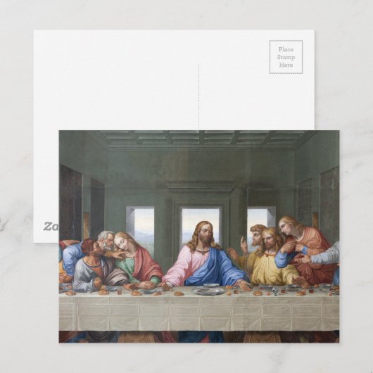 De laatste Supper van Leonardo da Vinci Briefkaart (Voorkant / Achterkant)