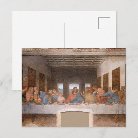 De laatste Supper van Leonardo Da Vinci Briefkaart (Voorkant / Achterkant)