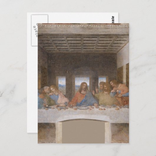 De laatste Supper van Leonardo Da Vinci Briefkaart (Voorkant / Achterkant)