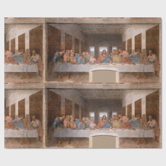 De laatste Supper van Leonardo Da Vinci Cadeaupapier (Vlak)