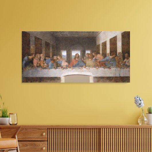 De laatste Supper van Leonardo Da Vinci Canvas Afdruk (Insitu (Woonkamer))