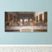 De laatste Supper van Leonardo Da Vinci Canvas Afdruk (Insitu (Houten vloer))