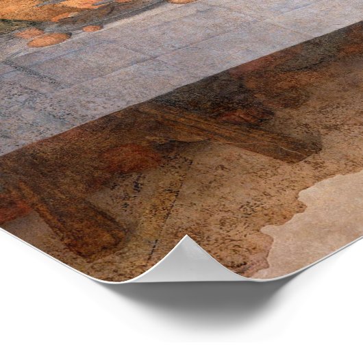 De laatste Supper van Leonardo Da Vinci Poster (Hoek)