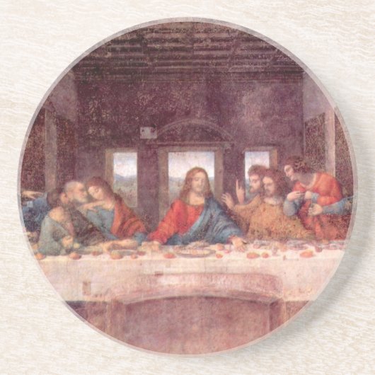 De laatste Supper van Leonardo da Vinci, Renaissan Zandsteen Onderzetter (Voorkant)