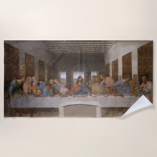 De laatste Supper van Leonardo Da Vinci Strandlaken (Voorkant)