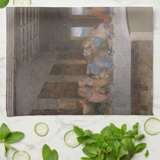 De laatste Supper van Leonardo da Vinci Theedoek (Gevouwen)