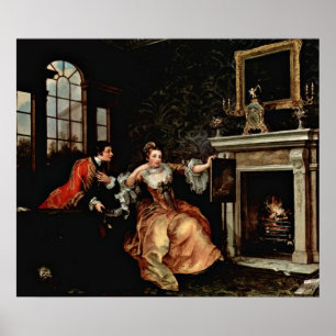 De laatste trek van de dame door William Hogarth Poster