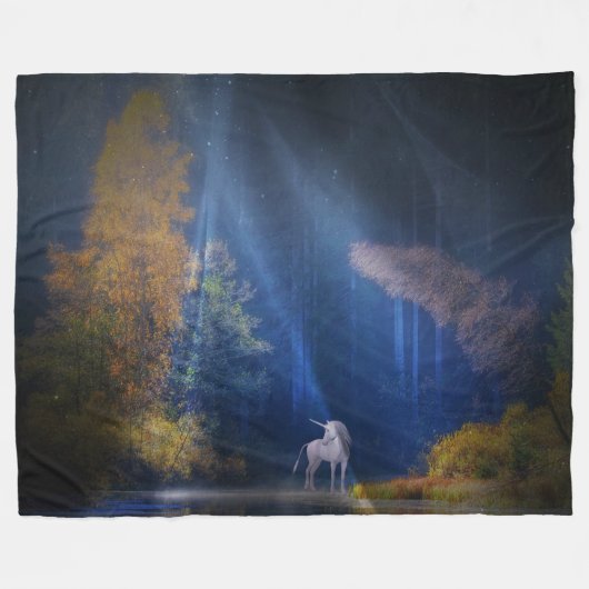 De laatste Unicorn Fleece Blanket Deken (Voorkant (Horizontaal))