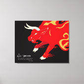 De laatste Unicorn: Het rode Bull Canvas (Voorkant)