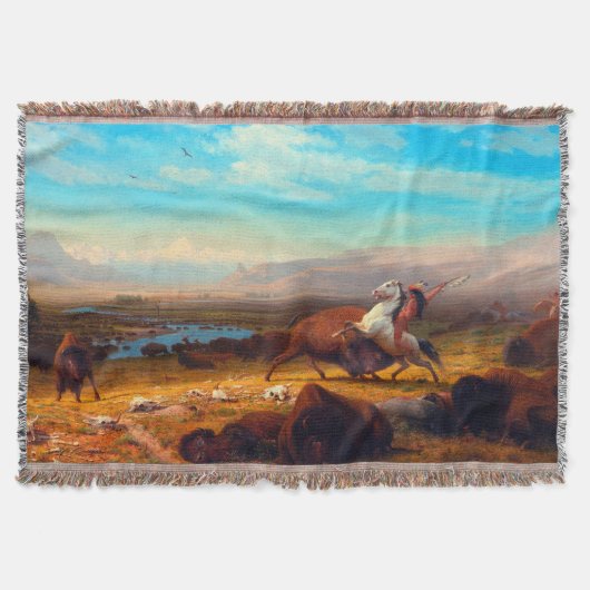 De laatste van de Buffalo Albert Bierstadt 1888 Deken (Voorkant)