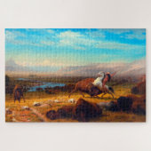 De laatste van de Buffalo Albert Bierstadt 1888 Legpuzzel (Horizontaal)