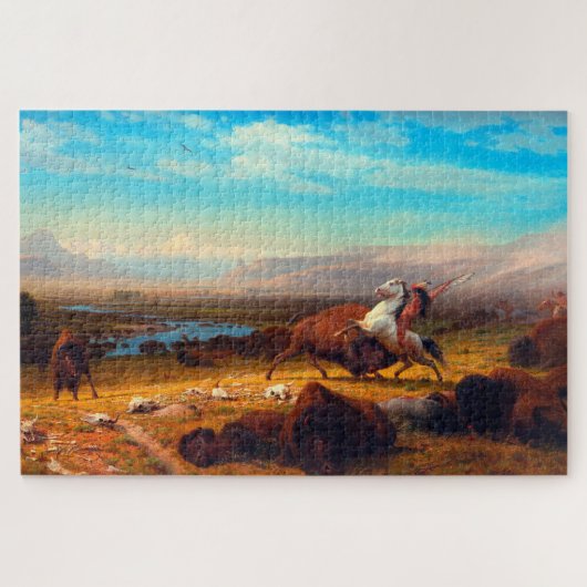 De laatste van de buffels Albert Bierstadt 1888 Legpuzzel (Horizontaal)