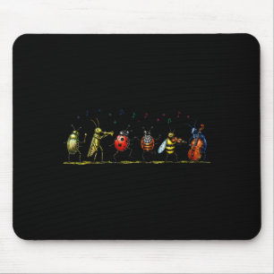 De laatste van de bugs vintage insect muziek humor muismat