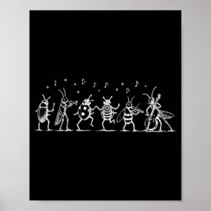 De laatste van de bugs vintage insect muziek humor poster