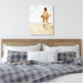 De laatste van zijn Race De Verdwijnende Amerikaan Canvas Afdruk (Insitu (Slaapkamer))