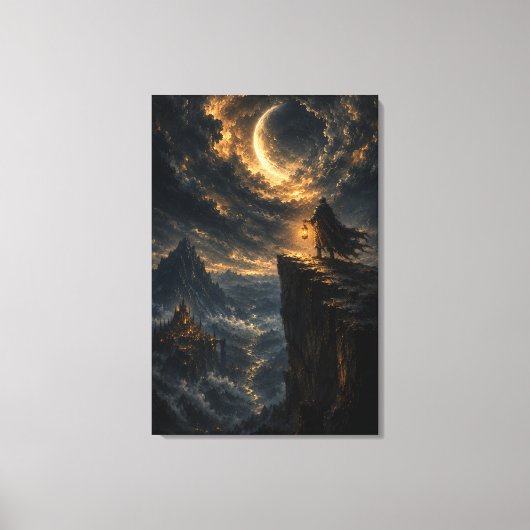 De Laatste Vlamhouder – Hemels Abis Fantasie Canvas Afdruk (Voorkant)