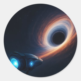 De laatste vlucht van de Voyager: naar het zwarte Ronde Sticker