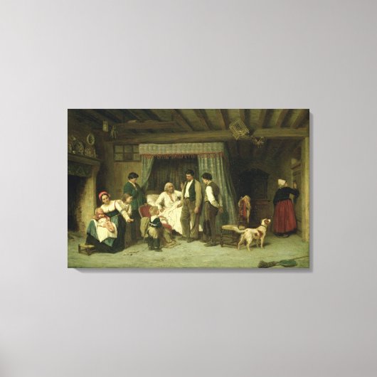 De laatste waarschuwing, 1886 canvas afdruk (Voorkant)