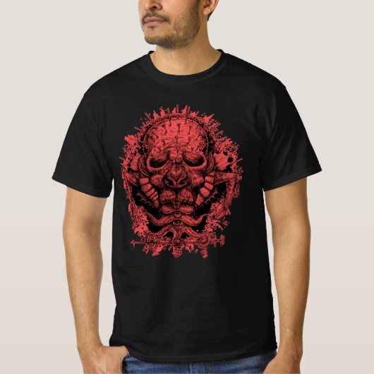 De laatste waarschuwing in het rood t-shirt (Voorkant)