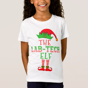 De Lab Tech Elf Kerstmis Familie Matching Pyjama T-shirt