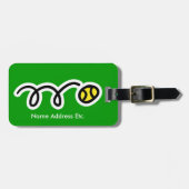 De labels van de bagagereis van de tennis met doua (Voorkant horizontaal)