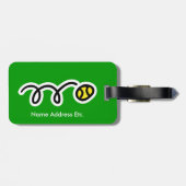 De labels van de bagagereis van de tennis met doua (Achterkant horizontaal)