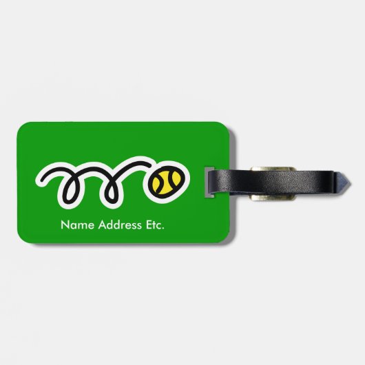 De labels van de bagagereis van de tennis met doua (Achterkant horizontaal)