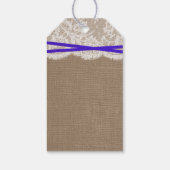 De Labels van het Collectie Rustic Blue Bow Cadeaulabel (Achterkant)