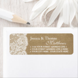 De labels voor het Collectie Kraft & Lace Wedding
